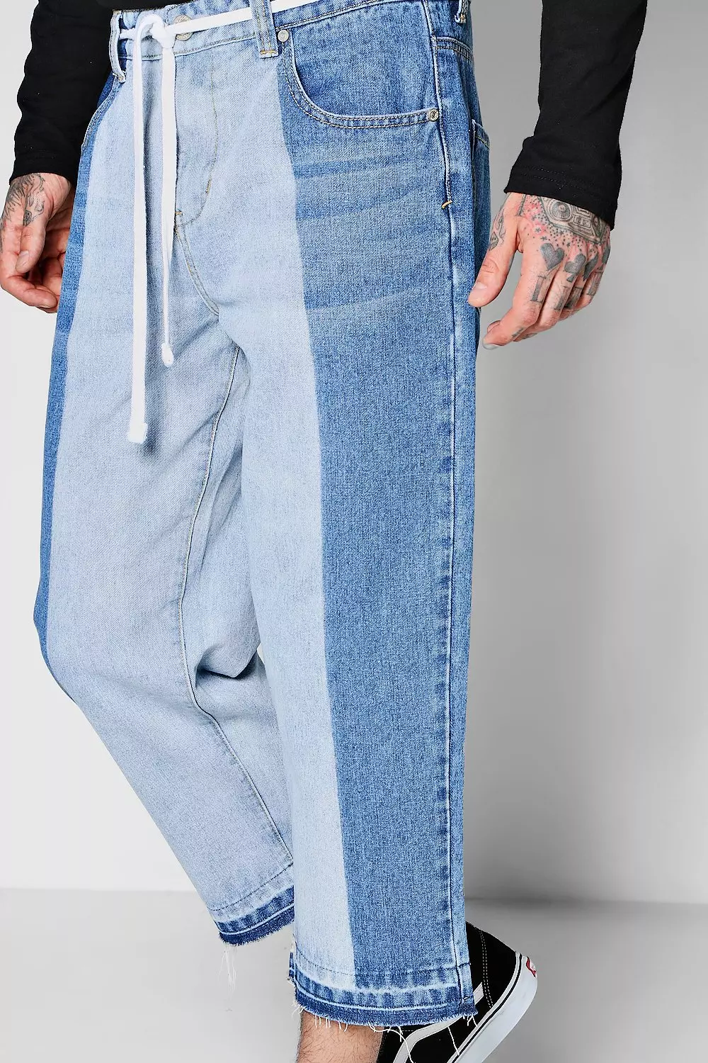 Half bleached sale jeans